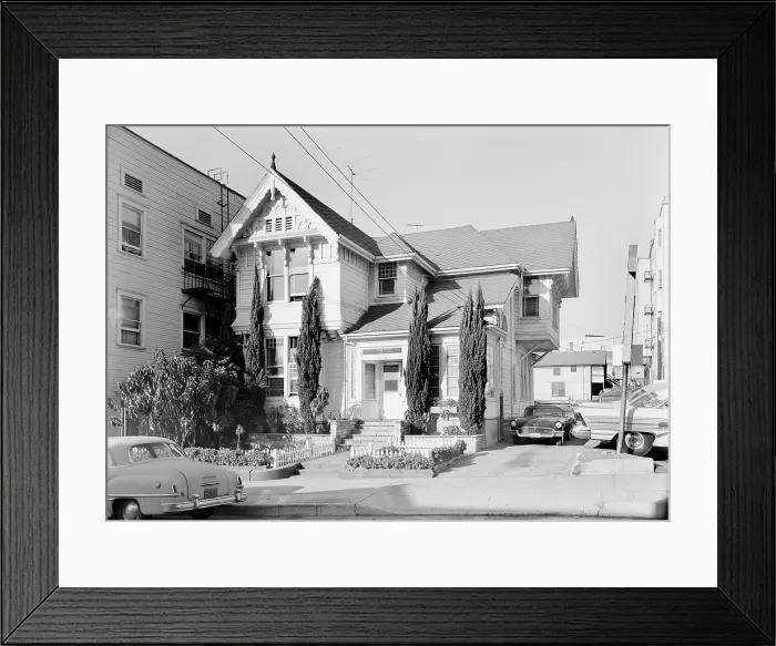 Framed Print : Los Angeles, 523 East Third Street, constructed in 1893, Los Angeles, California, photograph by Jack E. Boucher, October 1960