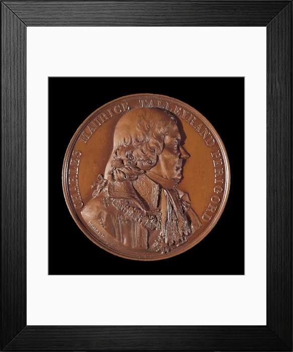 Framed Print : TALLEYRAND-PERIGORD, Charles-Maurice de (1754-1838). Medal with Charles Maurice Talleyrand-Perigord's effigy. Coin. SPAIN. Madrid. Army Museum