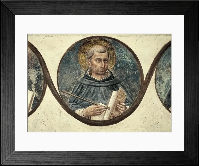 Framed Print : ANGELICO, Fra (1387-1455). Decoration of the Chapter House of the Convent of San Marco. 1440-1441. ITALY. Florence. St. Mark's Convent. Detail with Saint Raymond of Penafort