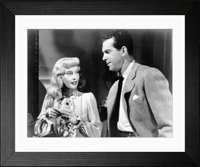 Framed Print : DOUBLE INDEMNITY, from left, Barbara Stanwyck, Fred MacMurray, 1944