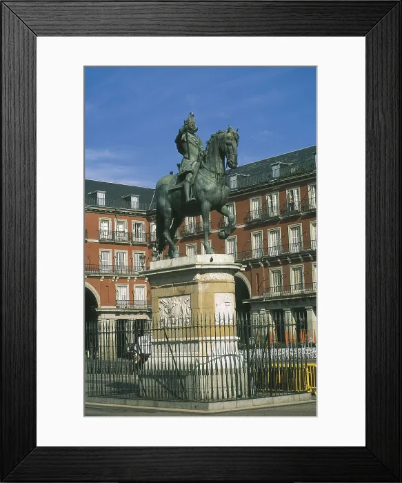 Framed Print : TACCA, Pietro (1577-1640); GIAMBOLOGNA, Giovanni Bologna, called (1524-1608). Equestrian Statue of Philip III. 1608. SPAIN. Madrid. Main Square. Renaissance art. Cinquecento Framed Print : TACCA, Pietro (1577-1640); GIAMBOLOGNA, Giovanni Bologna, called (1524-1608). Equestrian Statue of Philip III. 1608. SPAIN. Madrid. Main Square. Renaissance art. Cinquecento