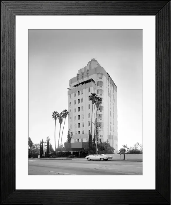 Framed Print : Los Angeles, Sunset Tower Apartments, originally, and still, one of Sunset Boulevard's most prestigious addresses
