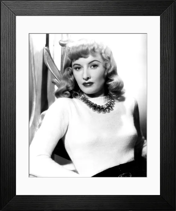 Framed Print : DOUBLE INDEMNITY, Barbara Stanwyck (wearing a necklace by Eugene Joseff), 1944 Framed Print : DOUBLE INDEMNITY, Barbara Stanwyck (wearing a necklace by Eugene Joseff), 1944