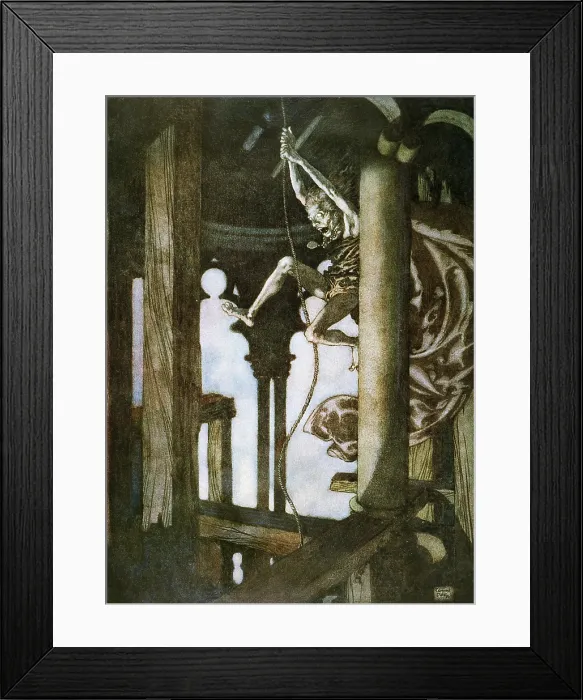 Framed Print : DULAC, Edmund (1882-1953). The Bell and Other Poems. Illustration for an English edition of Poe's work (1912). Engraving. SPAIN. Barcelona