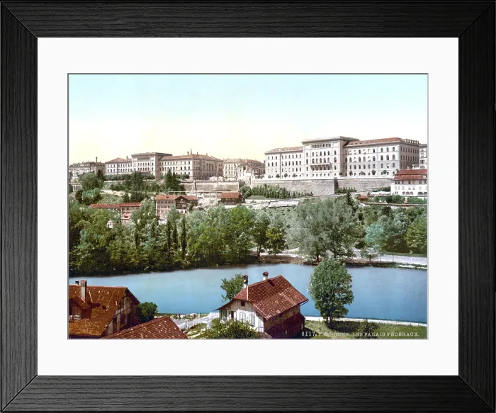 Framed Print : Switzerland, Town hall, Berne, photochrom, circa early 1900s