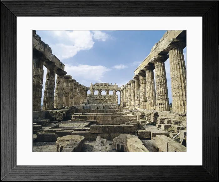 Framed Print : Temple C (Temple of Apollo). ca. 530 BC. ITALY. SICILY. TRAPANI. Selinunte. Dorian temple. Archaic Greek art. Architecture. AISA / Everett Collection**US SALES ONLY** Framed Print : Temple C (Temple of Apollo). ca. 530 BC. ITALY. SICILY. TRAPANI. Selinunte. Dorian temple. Archaic Greek art. Architecture. AISA / Everett Collection**US SALES ONLY**