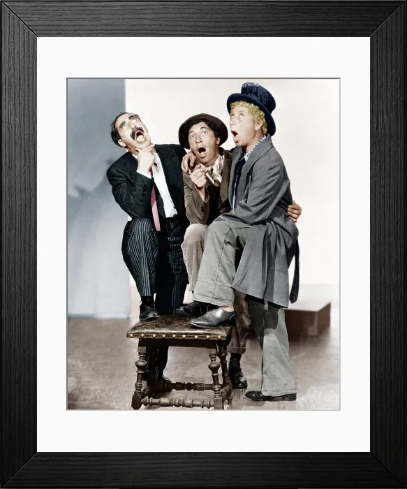 Framed Print : A NIGHT AT THE OPERA, from left: Groucho Marx, Chico Marx, Harpo Marx, (aka the Marx Brothers, 1935) Framed Print : A NIGHT AT THE OPERA, from left: Groucho Marx, Chico Marx, Harpo Marx, (aka the Marx Brothers, 1935)