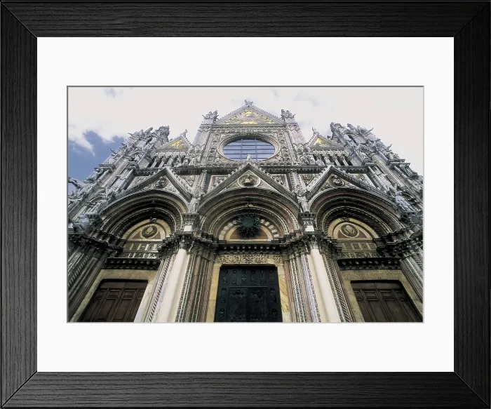 Framed Print : Duomo di Siena. 1150-1380. ITALY. TUSCANY. Siena. Cathedral. Faade by Giovanni Pisano, made from 1284 to 1299. Gothic art. Architecture. AISA / Everett Collection**US SALES ONLY** Framed Print : Duomo di Siena. 1150-1380. ITALY. TUSCANY. Siena. Cathedral. Faade by Giovanni Pisano, made from 1284 to 1299. Gothic art. Architecture. AISA / Everett Collection**US SALES ONLY**