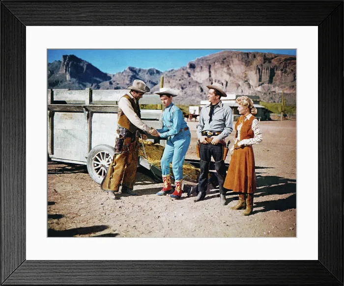 Framed Print : PARDNERS, from left: Jeff Morrow, Jerry Lewis, Dean Martin, Lori Nelson, 1956