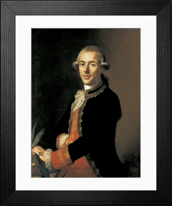 Framed Print : INZA, Joaqun (1736-1811). Tomas de Iriarte. 2nd half 16th c.II. Spanish writer and translator. Well-known for his fables. Oil on canvas. SPAIN. Madrid. Prado Museum
