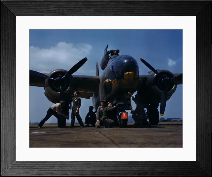 Framed Print : World War II, servicing an A-20 bomber, photograph by Alfred T. Palmer, Langley Field, Viginia, July, 1942 Framed Print : World War II, servicing an A-20 bomber, photograph by Alfred T. Palmer, Langley Field, Viginia, July, 1942