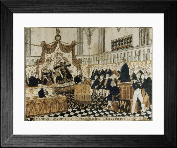 Framed Print : Spain (19th c.). Mara Cristina's regency. Majestic celebration of Cortes in Spain. SPAIN. Madrid. Municipal Museum. AISA / Everett Collection**US SALES ONLY** Framed Print : Spain (19th c.). Mara Cristina's regency. Majestic celebration of Cortes in Spain. SPAIN. Madrid. Municipal Museum. AISA / Everett Collection**US SALES ONLY**