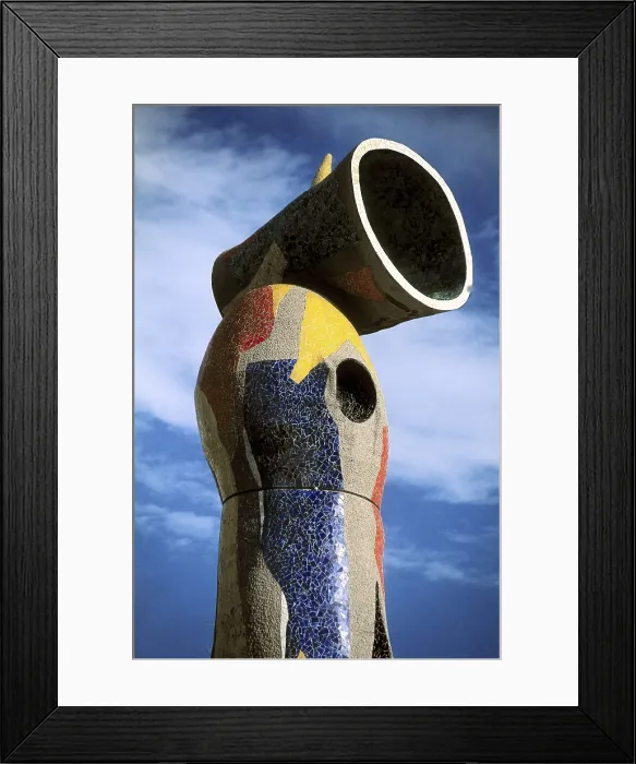 Framed Print : MIRO, Joan (1893-1983). Woman and Bird. 1982. SPAIN. Barcelona. l'Escorxador Park. Upper part. Sculpture. AISA / Everett Collection - Image has fine art copyright