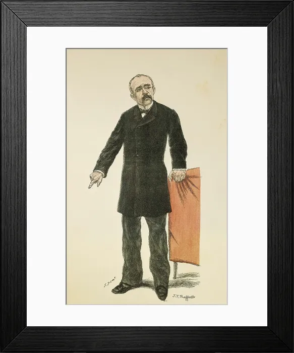 Framed Print : CLEMENCEAU, Georges (1841-1929). Engraving. ITALY. Milan. Civica Raccolta delle Stampe 'Achille Bertarelli' (Achille Bertarelli collection of prints)