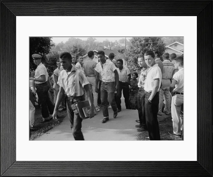 Framed Print : African American school integration conflicts, Clinton, Tennessee, photograph by Thomas J. O'Halloran, December 4, 1956 Framed Print : African American school integration conflicts, Clinton, Tennessee, photograph by Thomas J. O'Halloran, December 4, 1956
