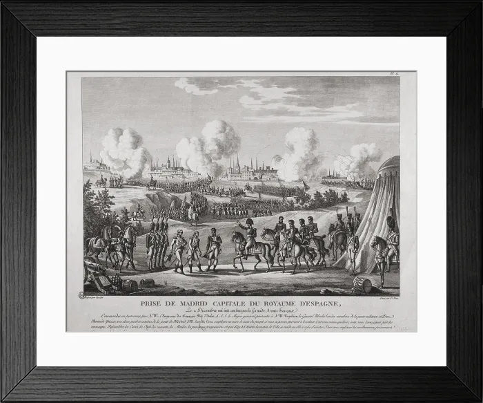 Framed Print : Spain (1808). Peninsular War. Capture of Madrid, capital of the kingdom of Spain. French troops. Etching. SPAIN. Madrid. National Library. AISA / Everett Collection**US SALES ONLY**