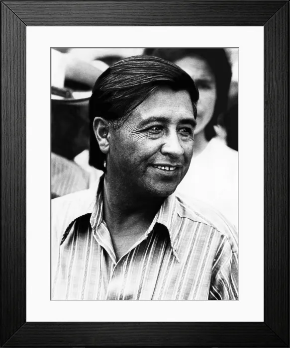 Framed Print : Cesar Chavez, 1975. Courtesy: CSU Archives / Everett Collection Framed Print : Cesar Chavez, 1975. Courtesy: CSU Archives / Everett Collection