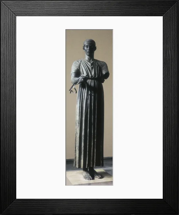 Framed Print : The Charioteer. ca. 475 BC. Classical Greek art. Sculpture on bronze. GREECE. Delphi. Delphi Museum. AISA / Everett Collection**US SALES ONLY** Framed Print : The Charioteer. ca. 475 BC. Classical Greek art. Sculpture on bronze. GREECE. Delphi. Delphi Museum. AISA / Everett Collection**US SALES ONLY**