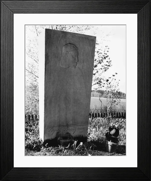 Framed Print : Boris Pasternak's grave in a Russian Orthodox cemetery in Peredelkino, near Moscow. May 1966