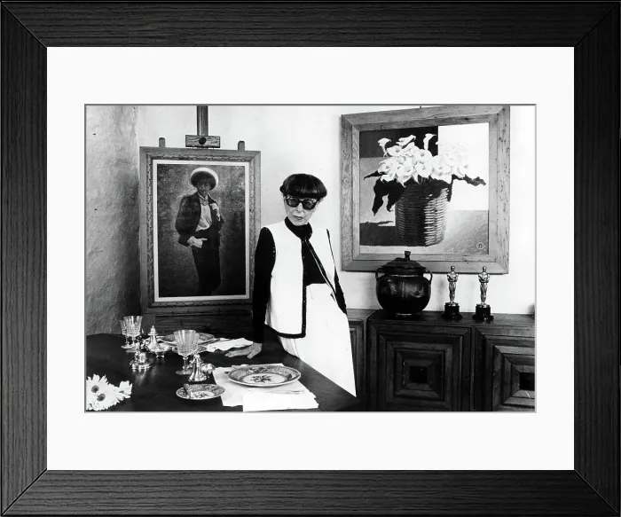 Framed Print : EDITH HEAD, preparing for dinner guests, 1981.. Courtesy: CSU Archives  /  Everett Collection