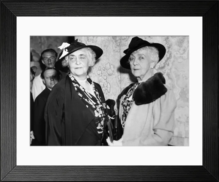 Framed Print : Anne Tracy Morgan and Mrs. W. K. Vanderbilt, a.k.a. Anne Sands Rutherfurd Vanderbilt. June 2, 1937. They sailed from New York City aboard the SS Normandy. (CSU_2015_11_1515)
