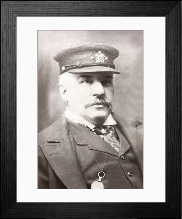 Framed Print : John Pierpont Morgan Sr. in maritime uniform. Ca. 1890. J.P. Morgan built three custom yachts, the Corsair, and Corsair II and III. (CSU_2015_11_1509) Framed Print : John Pierpont Morgan Sr. in maritime uniform. Ca. 1890. J.P. Morgan built three custom yachts, the Corsair, and Corsair II and III. (CSU_2015_11_1509)
