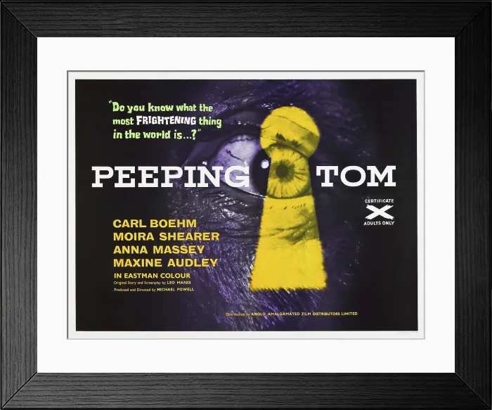 Framed Print : PEEPING TOM, British poster, 1960
