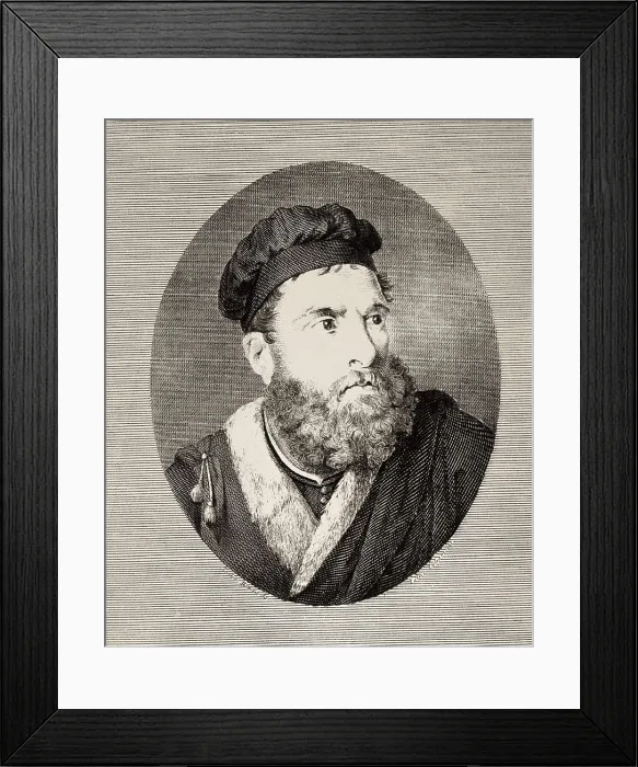 Framed Print : Polo, Marco (1254-1324). Portrait of Marco Polo. Engraving. AISA / Everett Collection**US SALES ONLY** Framed Print : Polo, Marco (1254-1324). Portrait of Marco Polo. Engraving. AISA / Everett Collection**US SALES ONLY**