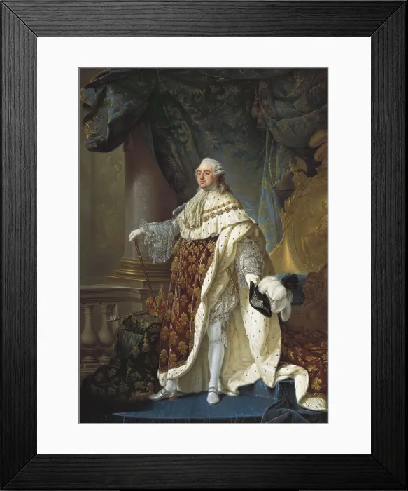 Framed Print : CALLET, Antoine Franois (1741-1823). Portrait of Louis XVI. end 18th c. Oil on canvas. AUSTRIA. Vienna. Kunsthistorisches Museum Vienna (Museum of Art History)