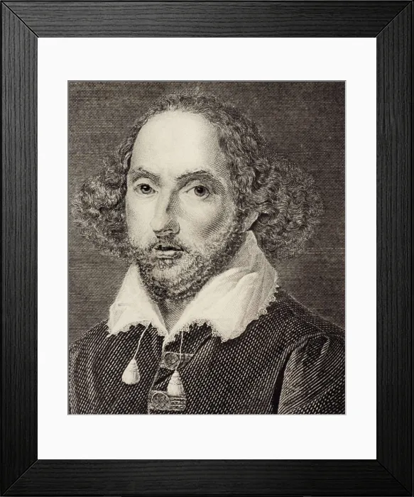 Framed Print : SHAKESPEARE, William (1564-1616). Engraving. AISA / Everett Collection**US SALES ONLY** Framed Print : SHAKESPEARE, William (1564-1616). Engraving. AISA / Everett Collection**US SALES ONLY**