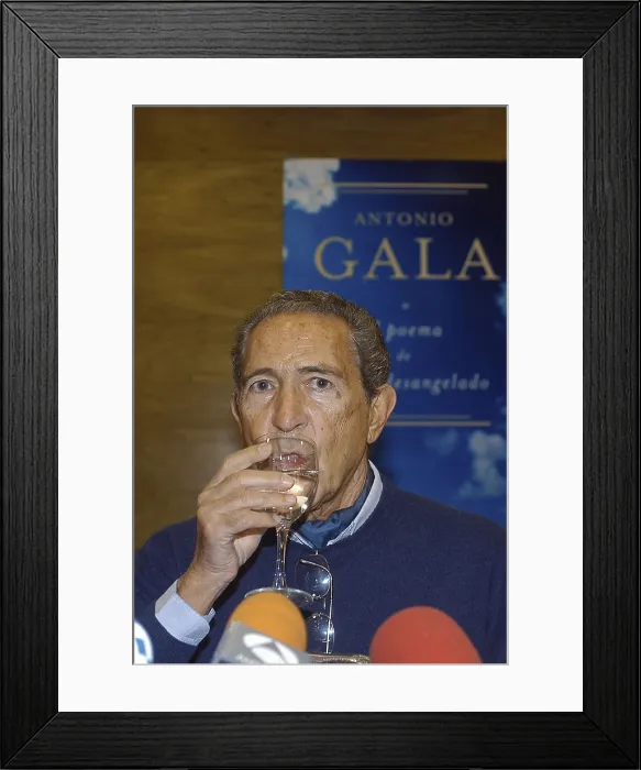 Framed Print : GALAAntonio (1937). Spanish writer. 2005. Oscar Elias / AISA / Everett Collection (184469)**US SALES ONLY**