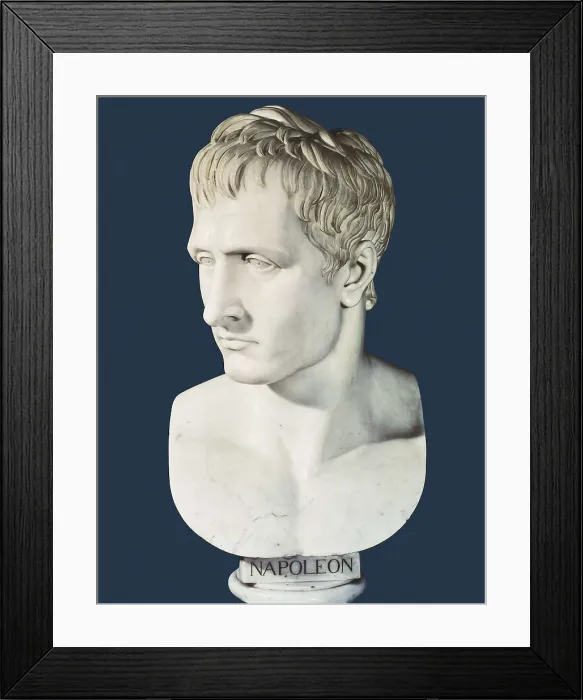 Framed Print : CANOVA, Antonio (1757-1822). Bust of Napoleon Bonaparte. beg. 19th c. Neoclassicism. Sculpture on marble. ITALY. Florence. Galleria d'Arte Moderna