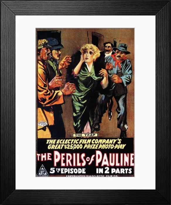 Framed Print : THE PERILS OF PAULINE, Pearl White, 1914
