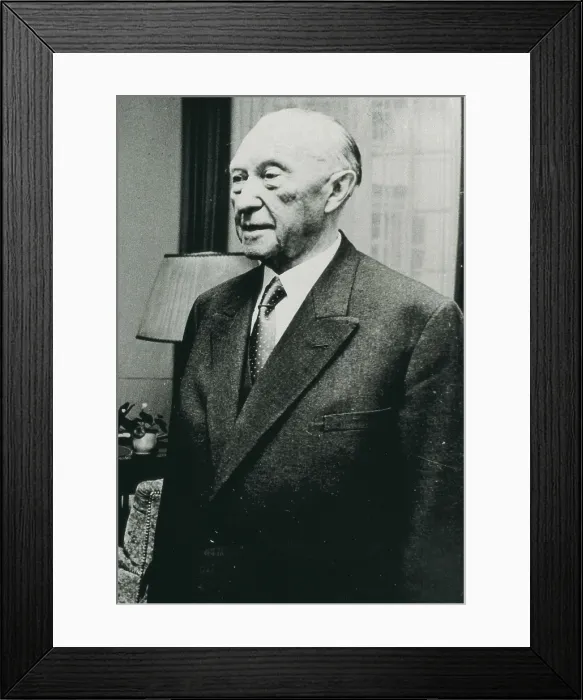 Framed Print : ADENAUER, Konrad (1876-1967). German politician. AISA / Everett Collection**US SALES ONLY** Framed Print : ADENAUER, Konrad (1876-1967). German politician. AISA / Everett Collection**US SALES ONLY**