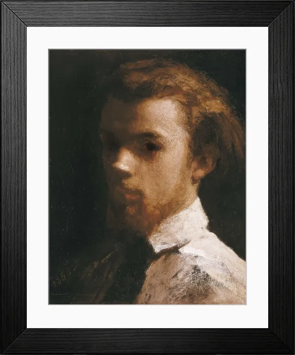 Framed Print : FANTIN-LATOUR, Henri-Thodore (1836-1904). Self-portrait. 1858. Romanticism. Tempera on wood. UNITED STATES OF AMERICA. Washington. National Gallery of Art Framed Print : FANTIN-LATOUR, Henri-Thodore (1836-1904). Self-portrait. 1858. Romanticism. Tempera on wood. UNITED STATES OF AMERICA. Washington. National Gallery of Art