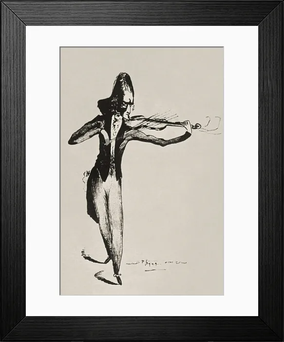 Framed Print : BEARDSLEY, Aubrey Vincent (1872-1898). Nicolo Paganini. Painting. AISA / Everett Collection**US SALES ONLY** Framed Print : BEARDSLEY, Aubrey Vincent (1872-1898). Nicolo Paganini. Painting. AISA / Everett Collection**US SALES ONLY**