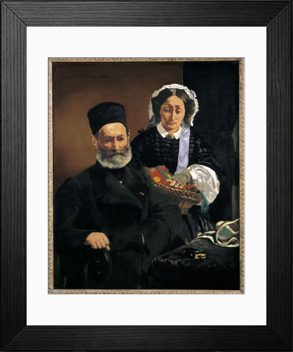 Framed Print : MANET, douard (1832-1883). Portrait of Monsieur and Madame Auguste Manet. 1860. Artist's parents. Impressionism. Oil on canvas. FRANCE. Paris. Muse d'Orsay (Orsay Museum)