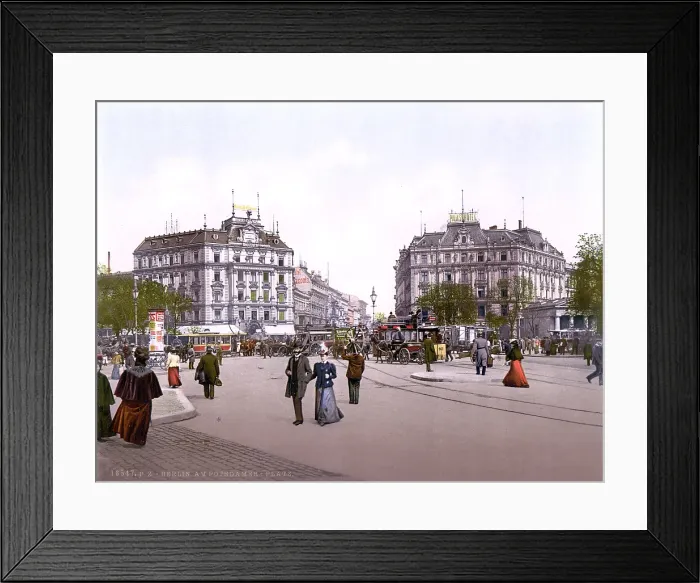 Framed Print : Germany, Potsdam Square, Berlin, photochrom, circa 1900 Framed Print : Germany, Potsdam Square, Berlin, photochrom, circa 1900