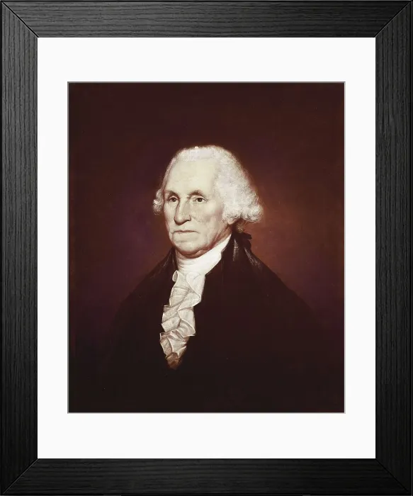 Framed Print : PEALE, Rembrandt (1778-1860). George Washington. 1795. Oil on canvas. UNITED STATES OF AMERICA. Washington. National Gallery of Art (Smithsonian Institution)