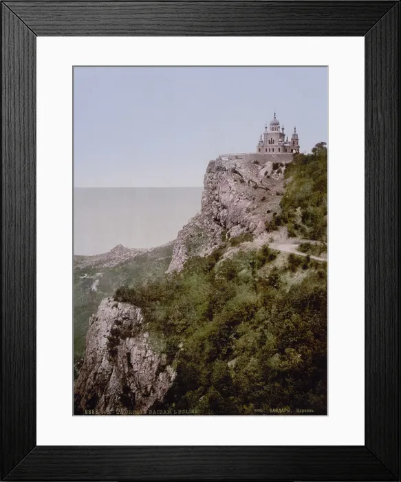 Framed Print : Russia, church in Baider, Crimea, photochrom, circa 1900