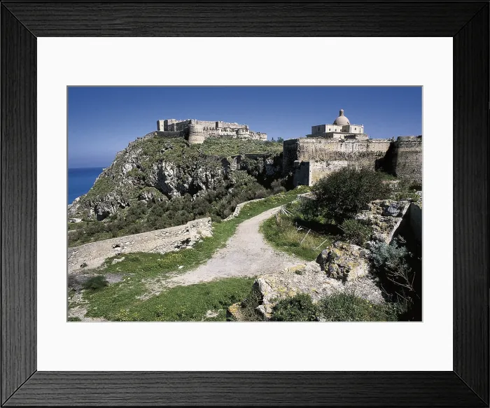 Framed Print : ITALY. SICILY. MESSINA. Milazzo. Castle (13th c.). AISA / Everett Collection**US SALES ONLY**