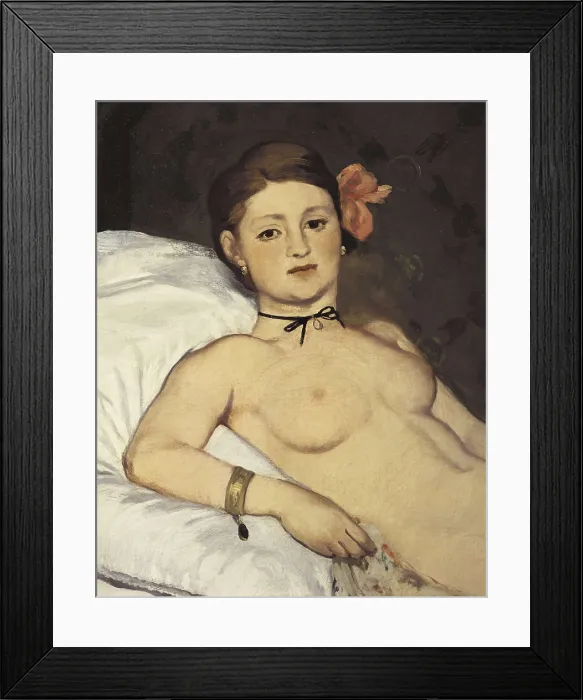 Framed Print : MANET, douard (1832-1883). Olympia. 1863. Left detail. Impressionism. Oil on canvas. FRANCE. Paris. Muse d'Orsay (Orsay Museum). AISA / Everett Collection**US SALES ONLY**