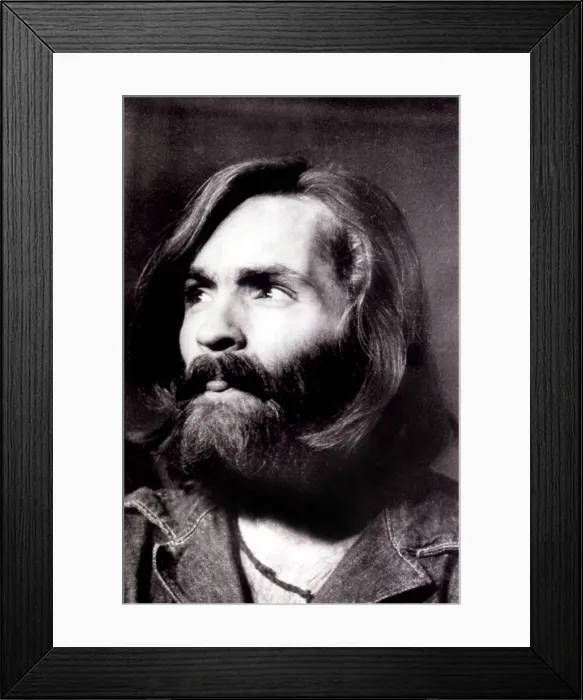 Framed Print : Charles Manson in 1969.. Courtesy: CSU Archives / Everett Collection Framed Print : Charles Manson in 1969.. Courtesy: CSU Archives / Everett Collection