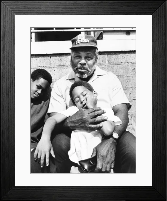Framed Print : Former middleweight champion Archie Moore at his ABC club in San Diego California. Nov. 20, 1969