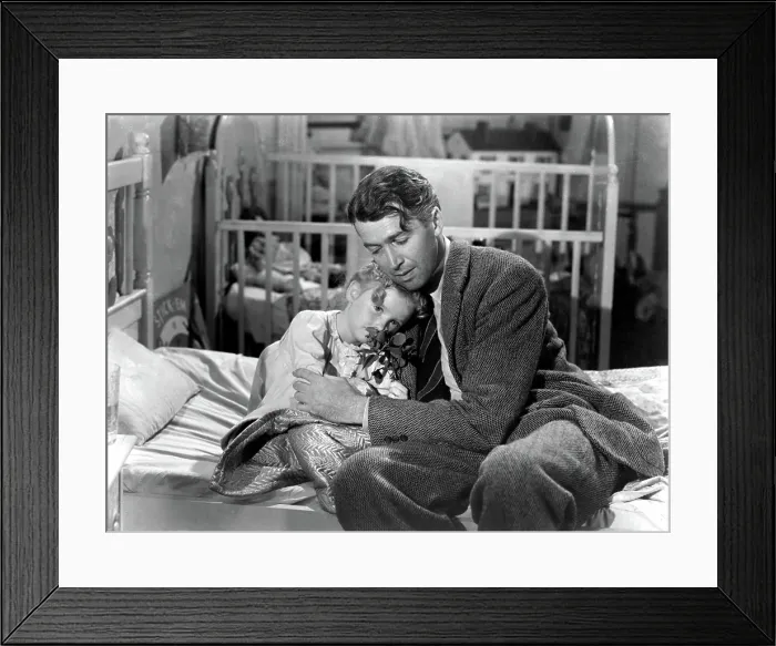 Framed Print : IT'S A WONDERFUL LIFE, Karolyn Grimes, James Stewart, 1946