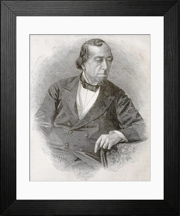 Framed Print : DISRAELI, Benjamin, Count of Beaconsfield (1804-1881). Etching. AISA / Everett Collection**US SALES ONLY**