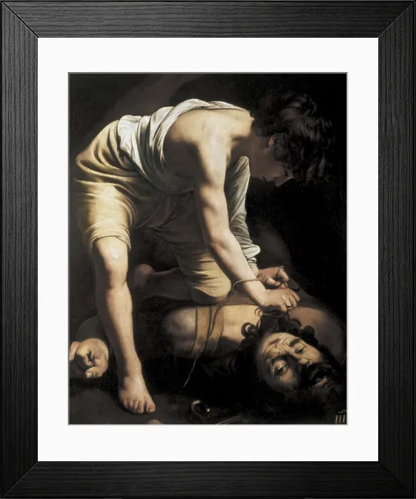 Framed Print : CARAVAGGIO, Michelangelo Merisi da (1573-1610). David Victorious over Goliath. 1600. Baroque art. Oil on canvas. SPAIN. Madrid. Prado Museum Framed Print : CARAVAGGIO, Michelangelo Merisi da (1573-1610). David Victorious over Goliath. 1600. Baroque art. Oil on canvas. SPAIN. Madrid. Prado Museum
