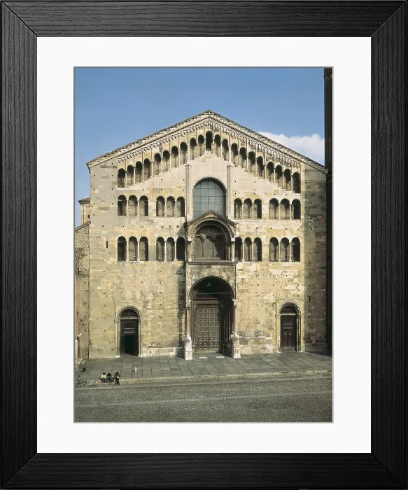 Framed Print : ITALY. EMILIA-ROMAGNA. Parma. Cathedral. Faade of the Duomo. Romanesque art. AISA / Everett Collection**US SALES ONLY**