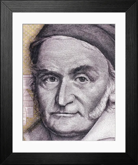 Framed Print : GAUSS, Karl Friedrich (1777-1855). Portrait of Carl Friederich Gauss. Engraving. AISA / Everett Collection**US SALES ONLY**