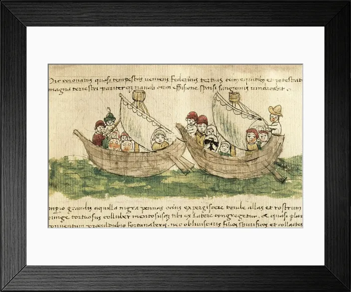Framed Print : Thrid Crusade (1189-1192). Army of Frederick I Barbarossa. Miniature Painting. AISA / Everett Collection**US SALES ONLY**